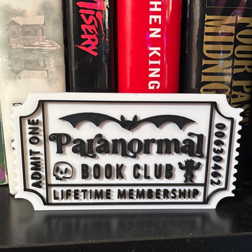 Paranormal Book Club Lifetime Membership Sign